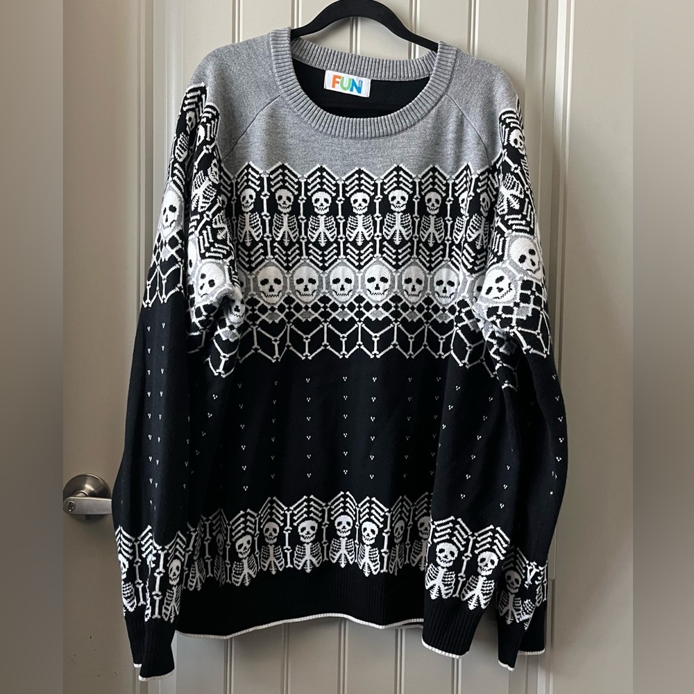 Fun holiday skeleton sweater